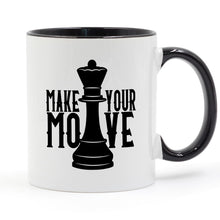 Load image into Gallery viewer, Chess Make Your Move Coffee Mug Ceramic Cup Color Handle Colour Inside Gifts 11oz GA1124