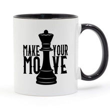 Load image into Gallery viewer, Chess Make Your Move Coffee Mug Ceramic Cup Color Handle Colour Inside Gifts 11oz GA1124